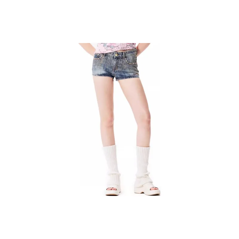 Ed Hardy FW24 Denim Shorts Women's Indigo-2
