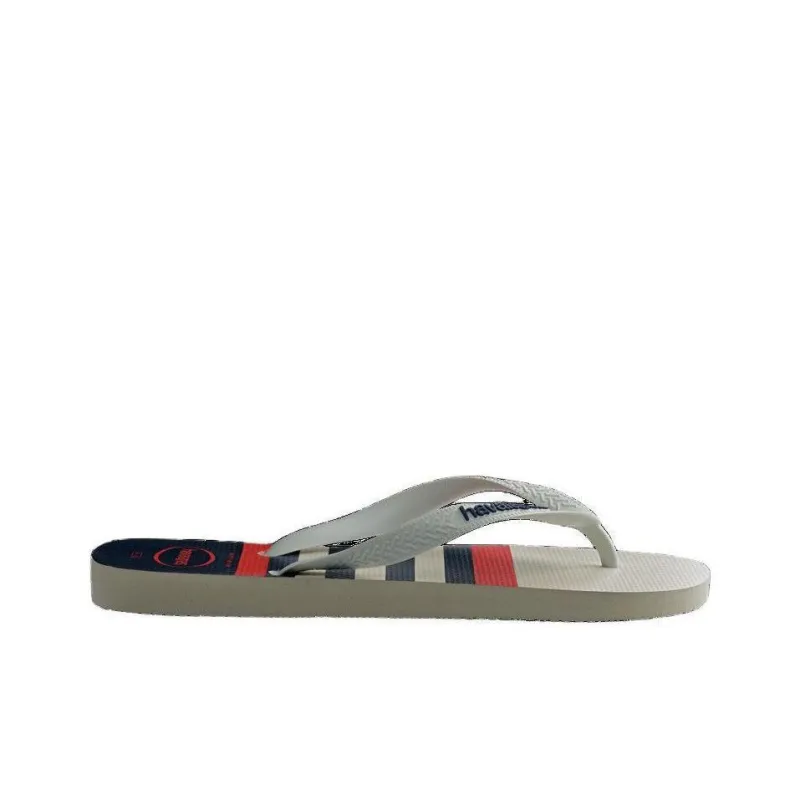 Havaianas Rubber Sole Abrasion Resistant Flip Flops Unisex White-1