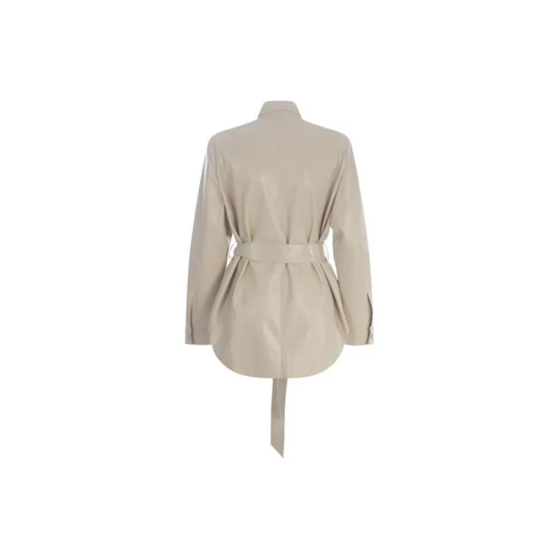 NANUSHKA Belted-Waist Buttoned Shirt Jacket-2