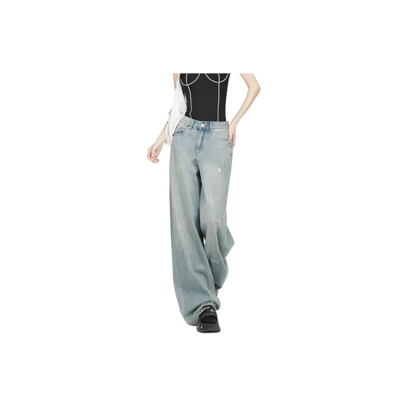 ZAVK Jeans Women's Vintage Old Blue-1