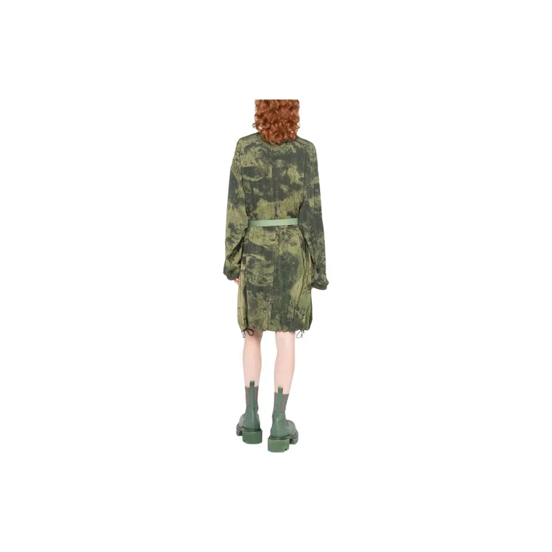 DIESEL Long-Sleeved Dresses Women's Green-1