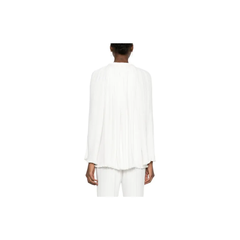 Lanvin Gathered Plissé Blouse-6