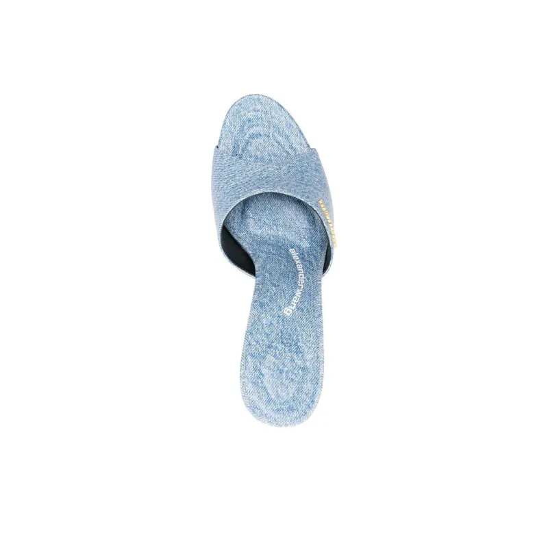 Alexander Wang Slide Slippers Women's Blue-4