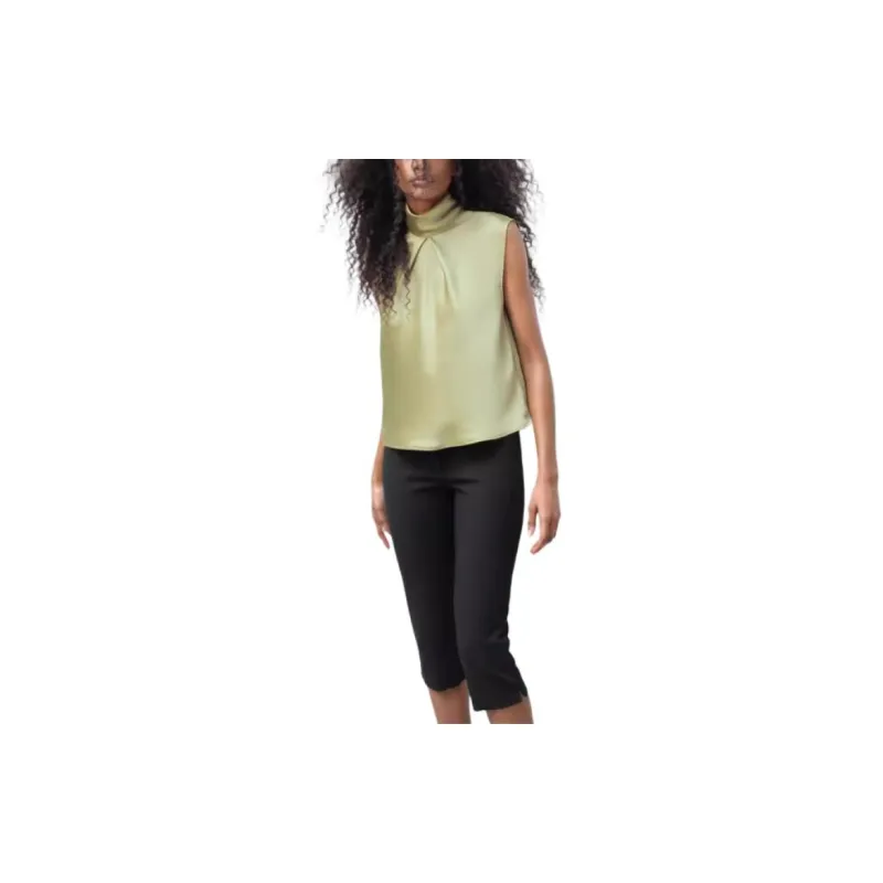ZARA Tank Tops Women's Olive Green-4