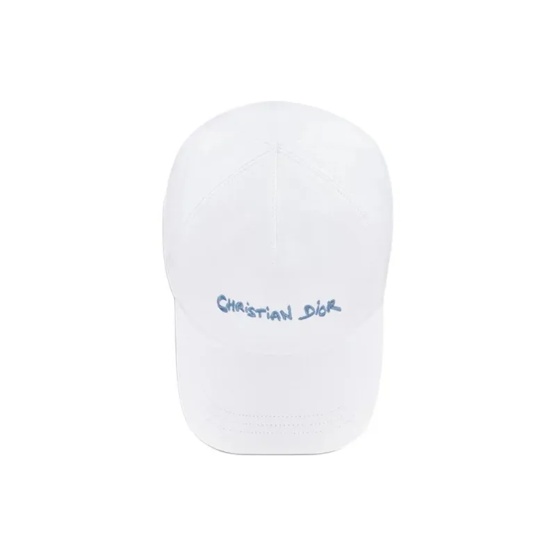 DIOR Cotton Baseball Caps Men's White-2
