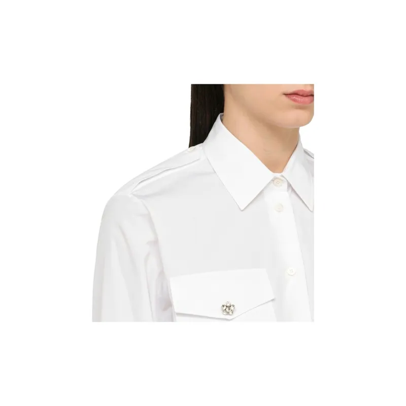 PRADA Button Up Cropped Shirt-5
