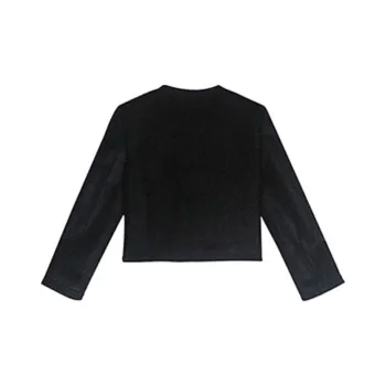 Oudifu Cropped Coats Women's Black