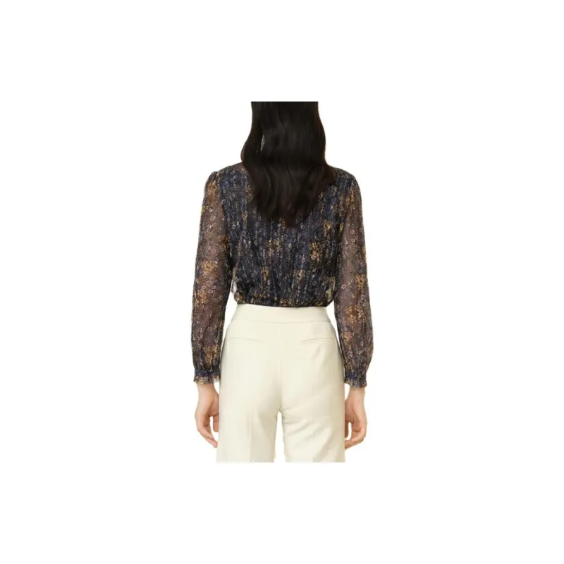 JZ. ANNAKRO T Shirts Women's Floral Dark Blue-3