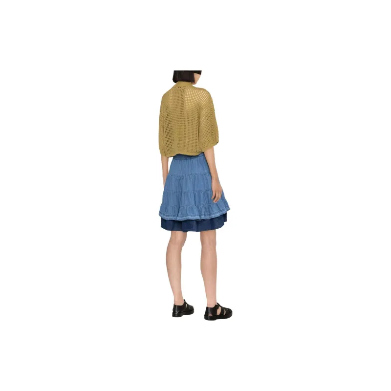 Sandro Denim Short Skirts Women's Blue-2