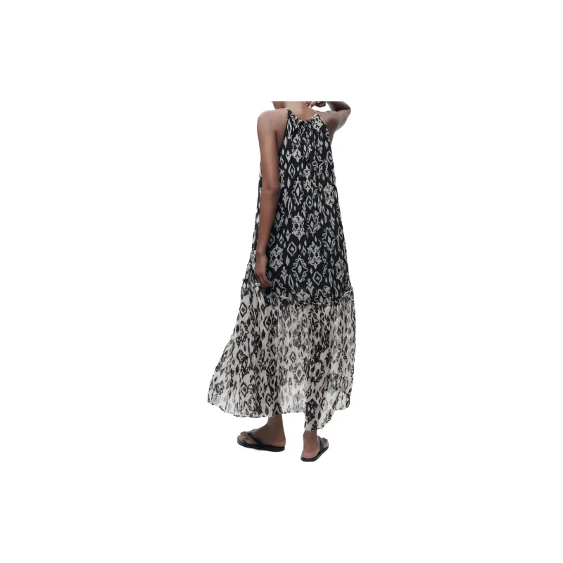 ZARA Sleeveless Dress Women's Black-4