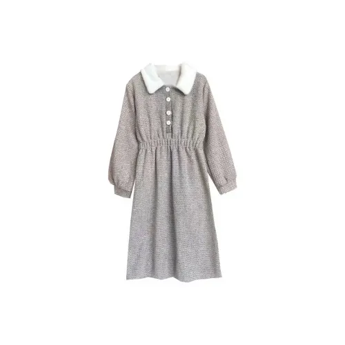 STARFEI Long-Sleeved Dresses Women's Gray