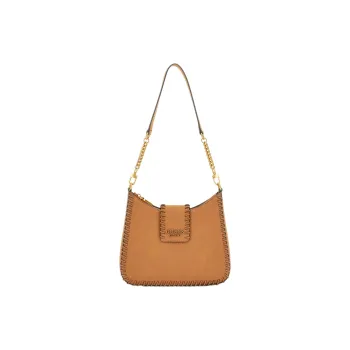 GUESS Genuine Leather Crossbody Bag, Shoulder Bag Regular Women's Brown
