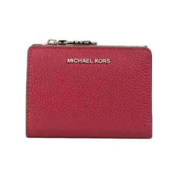 MICHAEL KORS Leather Wallet Women's Deep Red