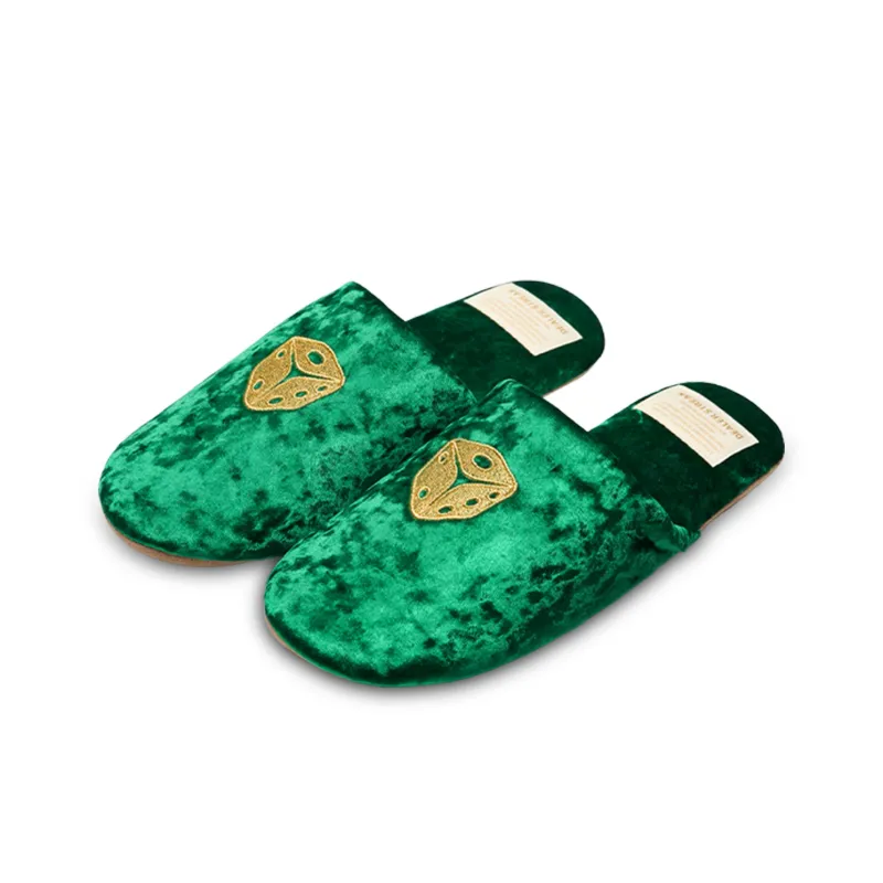 DEALER STREAK Odor Resistant Abrasion Resistant Slip Resistant Closed Toe Slippers Unisex Green-1