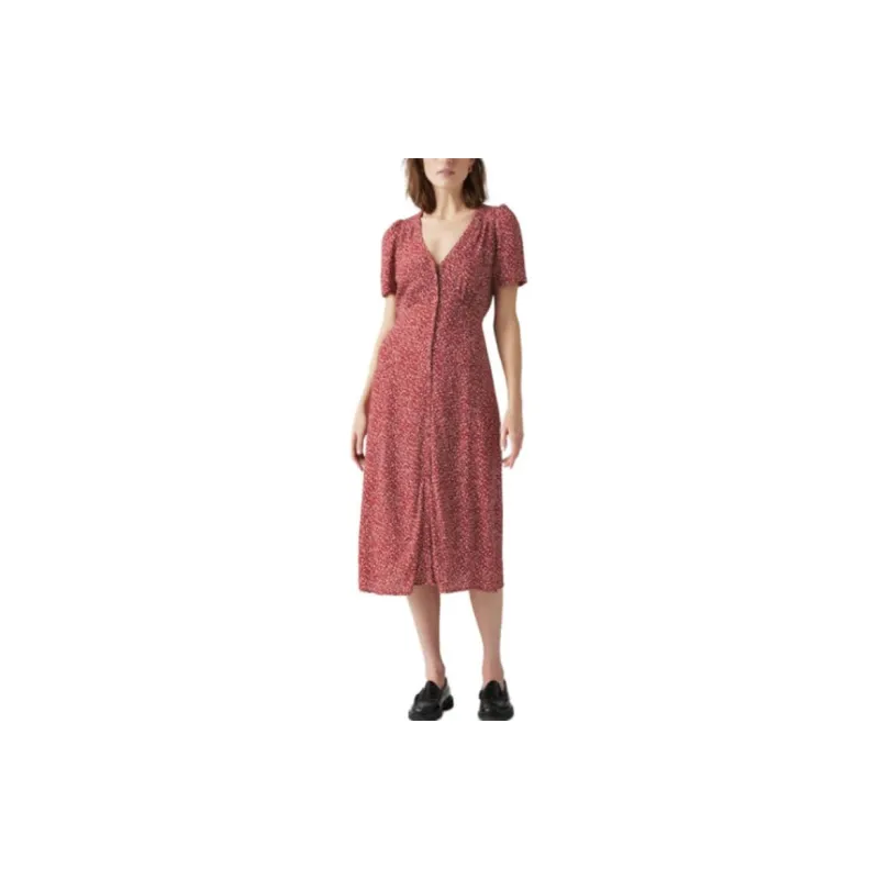 Levis Short-Sleeved Dresses Women's Red-2