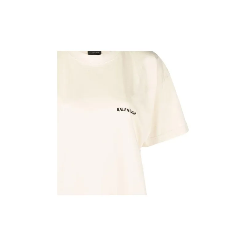 Balenciaga FW22 T Shirt Women's Beige Yellow Regular Fit-4