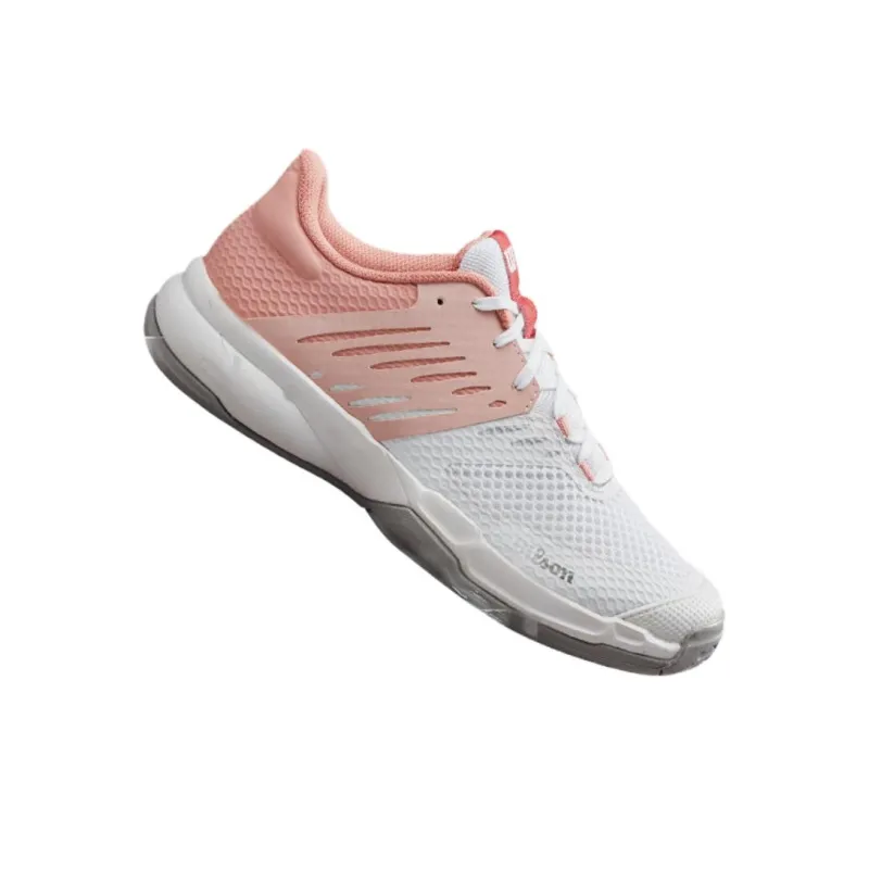 Wilson Cushioning, Wear Resistant Low Top Tennis Shoes Women's White Pink-2