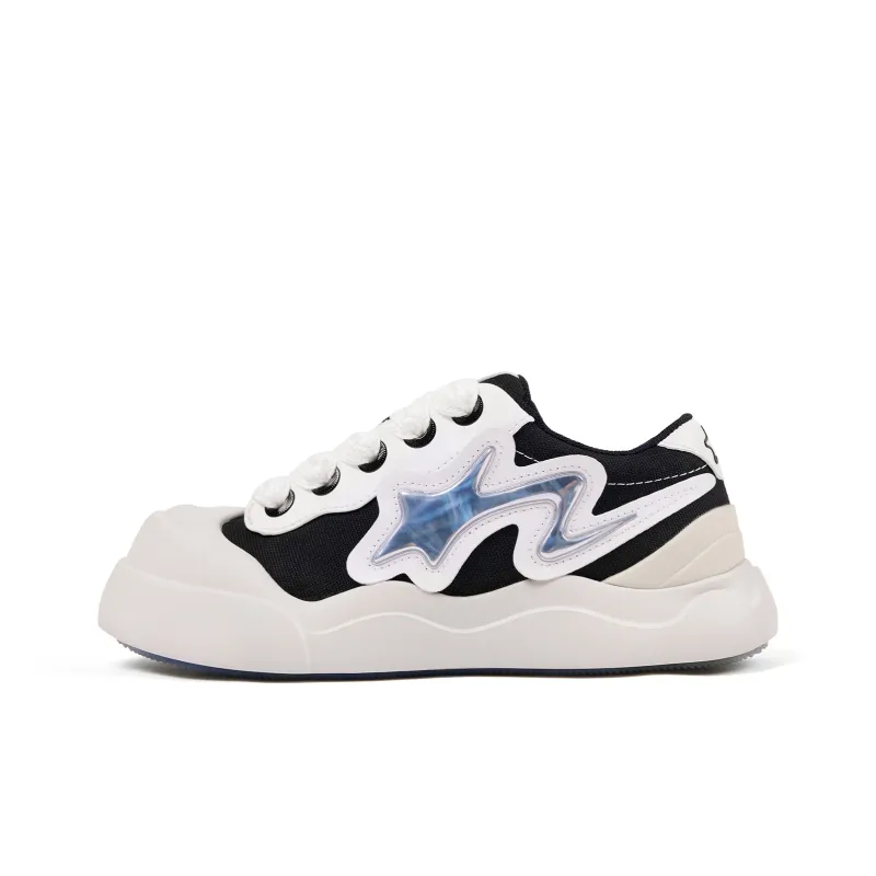 Hemy Anti Slip Wear Resistant Low Top Casual Shoes Unisex Black-0