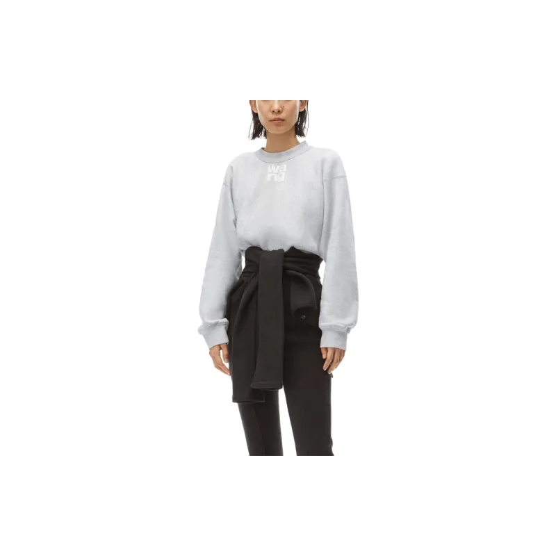 alexander wang Women's Logo Sweatshirt Grey-3