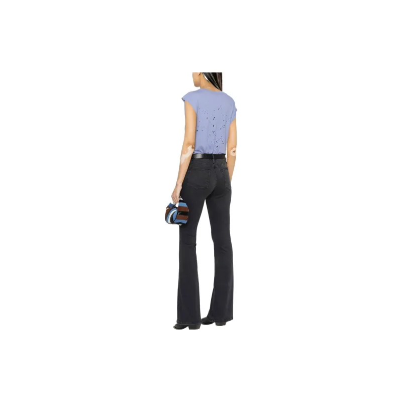 FRAME Low-Rise Flared Jeans-5