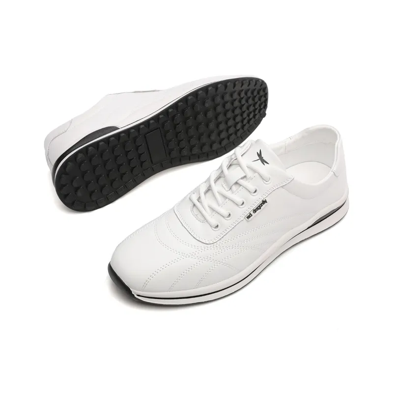 RED DRAGONFLY Sports Leather Shoes With Soft Sole Wear resistant And Lightweight Low Top Commute White Sneakers Men's-9
