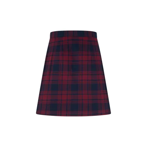 Tommy Hilfiger Casual Short Skirts Women's Red Navy Blue Plaid 0KP