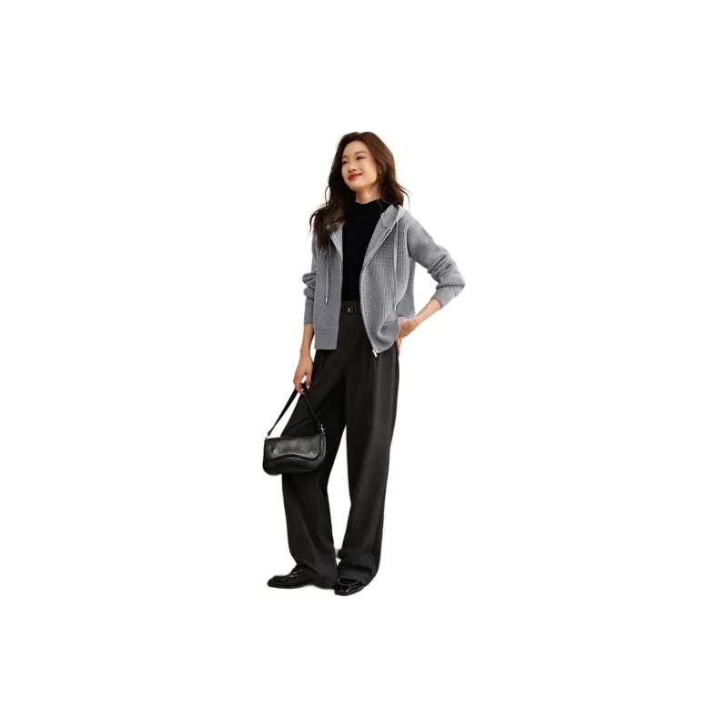 Mo Han Yi Mei Knitwear Women's Medium Gray-1