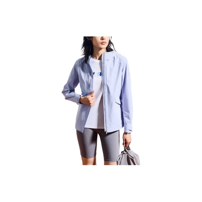 Anta Variety Training Collection Windproof Waterproof And Breathable Windbreaker Jacket Women's Light Fragrant Purple-3