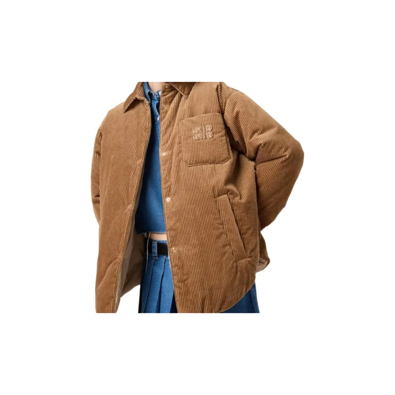 MIU MIU FW24 Down Jacket Women's Camel Brown-3
