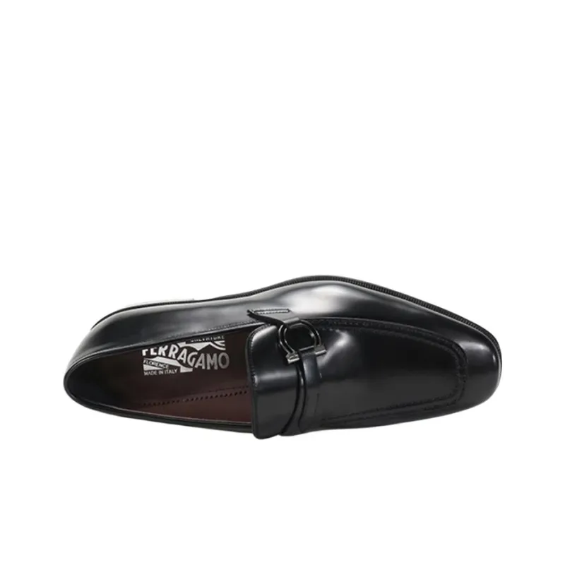FERRAGAMO Rolly Loafers Men's Black-4