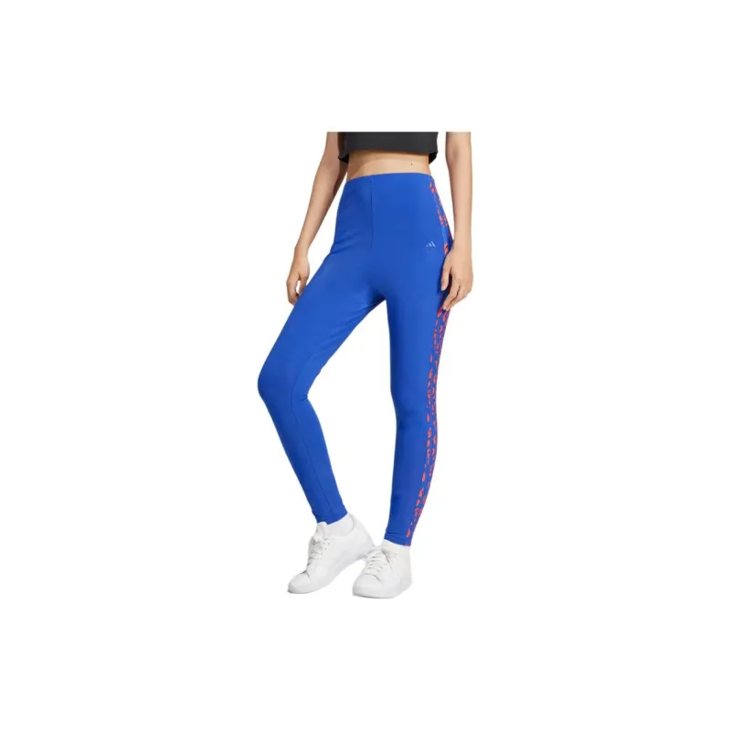 Adidas Free Shipping With AdiClub Essentials 3-Stripes Animal Print Leggings-1