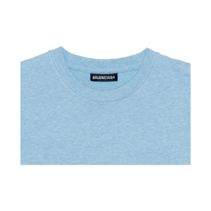Balenciaga T Shirt Men's Carolina Blue-2
