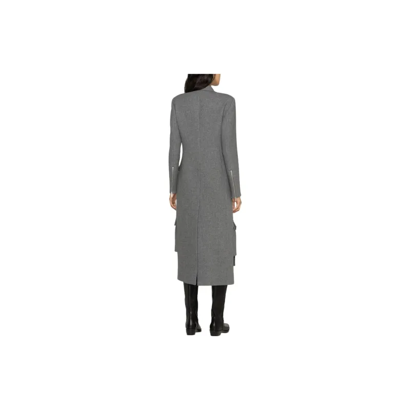 Blumarine Buckle-embellished Wool-blend Coat-2