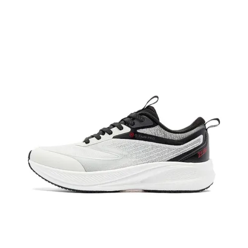 QIAODAN Rapid LITE Anti Slip Wear Resistant Low Top Casual Running Shoes Men's White Black