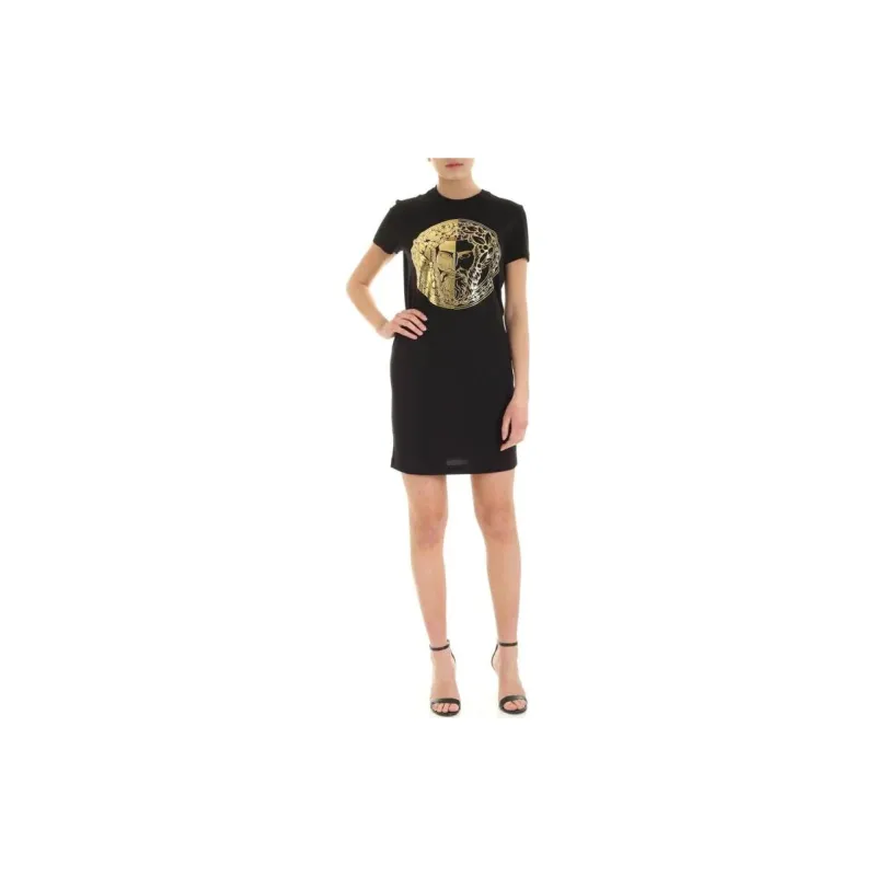 VERSACE Foil print T shirt Dress-3