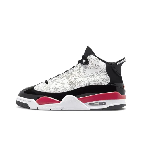 Jordan Kids Air Jordan Dub Zero 'White/Fire Red' Sneakers