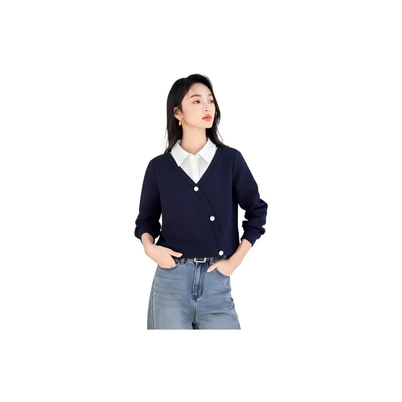 La Chapelle Shirt Women's Navy Blue-2