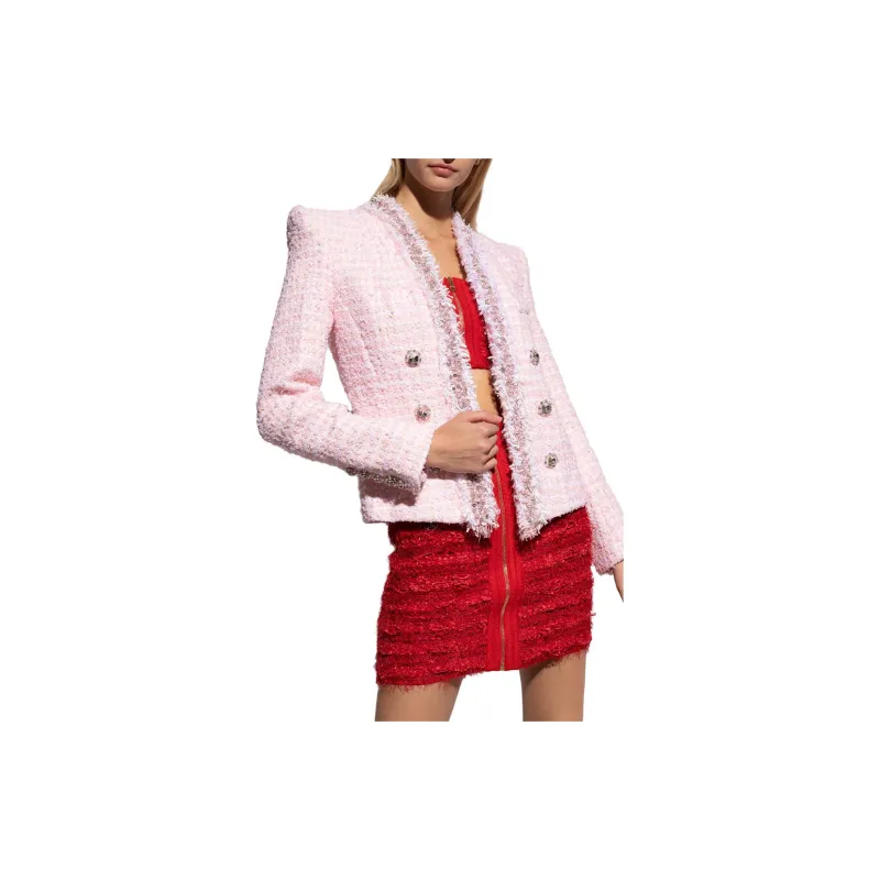 BALMAIN Jackets Coats Women's Pink-4