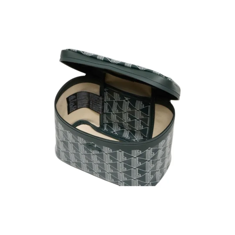 LACOSTE Cotton Makeup Bag Women's Green-3
