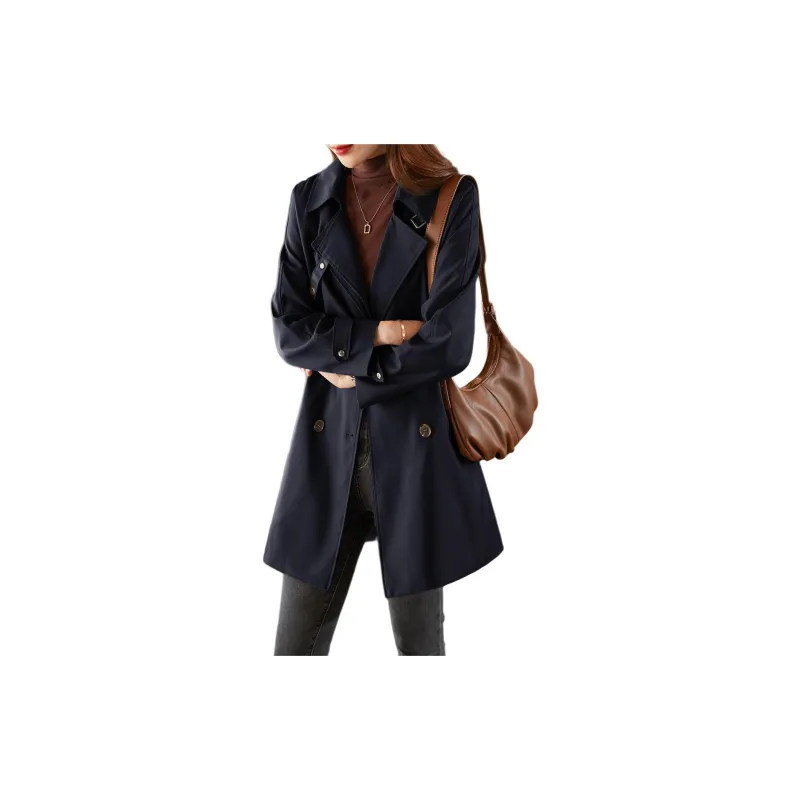 XWI Trench Coat Women's Navy Blue-2