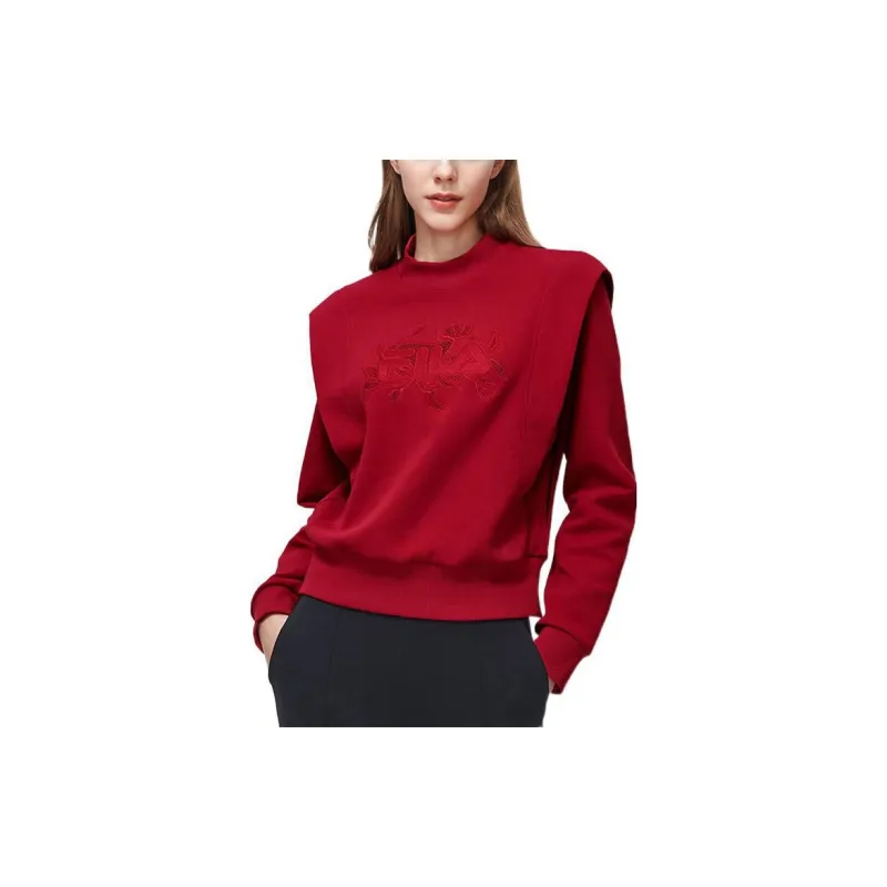 FILA Sweatshirts Women's Fiery Scarlet-3