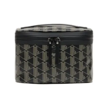 LACOSTE Cotton Makeup Bag Women's Black