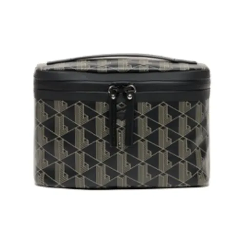 LACOSTE Cotton Makeup Bag Women's Black