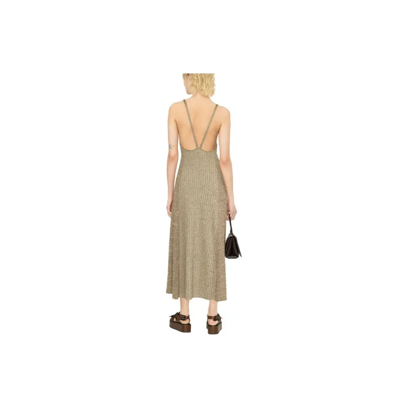GANNI Ribbed-knit Midi Dress-2