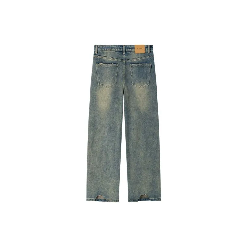 TUXIANSEN Jeans Unisex Washed Denim-1