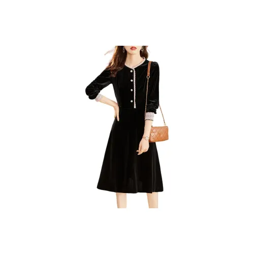 XWI Skirt Long Sleeved Dress Women's Black