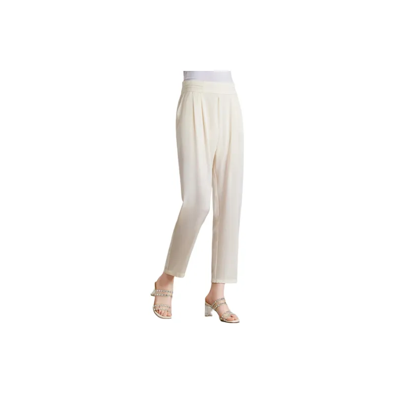 Yi Mengyuan Silk Casual Pants Women's-1