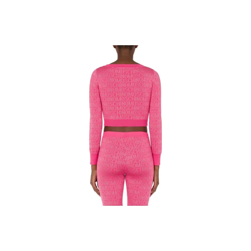 MOSCHINO Allover Logo Knitted Jumper-2