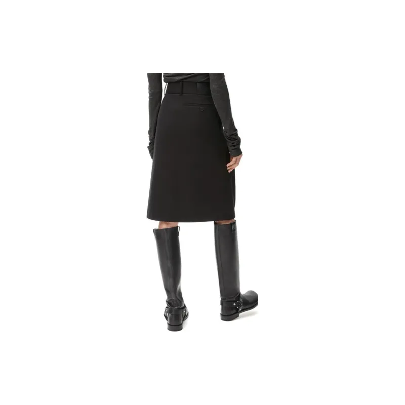 LOEWE Asymmetric High Waisted Wrap Skirt-2