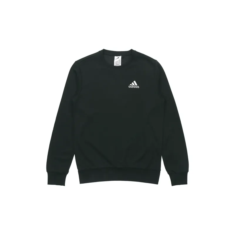 Adidas Sweatshirts Men Black Sweatshirt+Shopping Bag-1